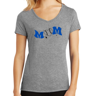 Women's V-Neck Tee - Mom Heart Thumbnail