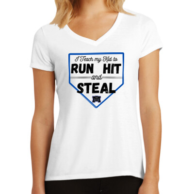 Women's V-Neck Tee - I Teach My Kid 2 Thumbnail